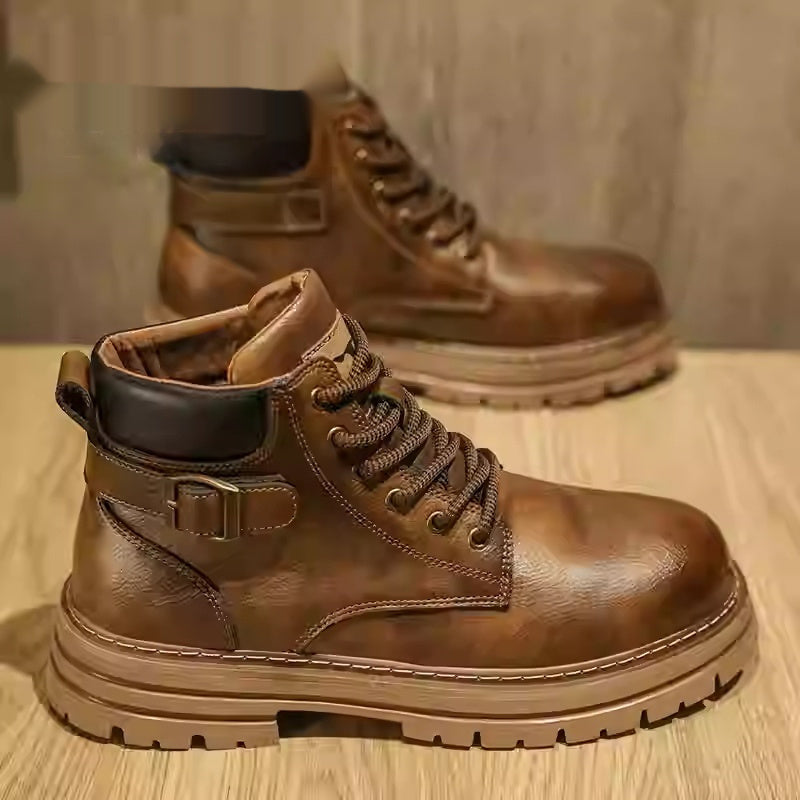 Bottes motard cuir rétro femme | Style britannique