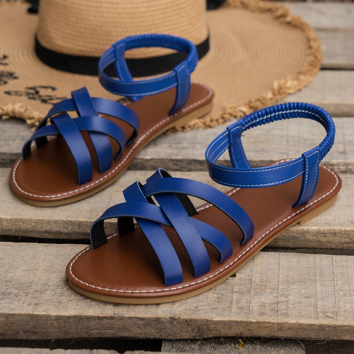 Sandales Coréennes Plates Tendance pour Femmes