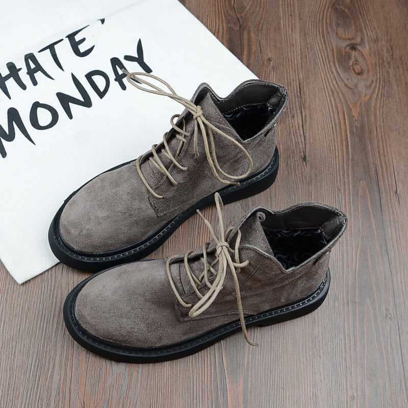 Bottes Rétro Suède Hautes – Confort & Caractère