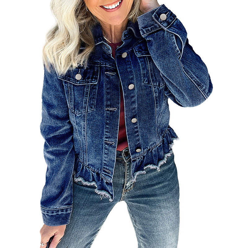 Veste multi-boucles à une rangée de couleur unie