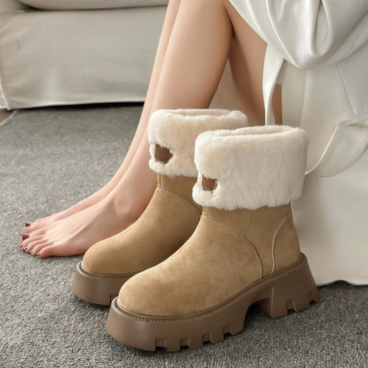 Chaussures en coton doublées polaire | Hiver chaud