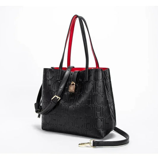 New Large Capacity Embossed Women's Shoulder Bag