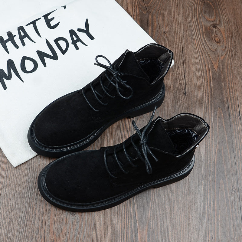 Bottes Rétro Suède Hautes – Confort & Caractère