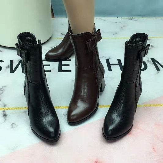 Bottes Martin à nœud pour dames, personnalité de la mode