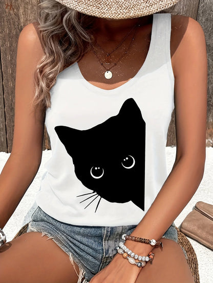 Women's personalized dream catcher mesh printed vest top T-shirt