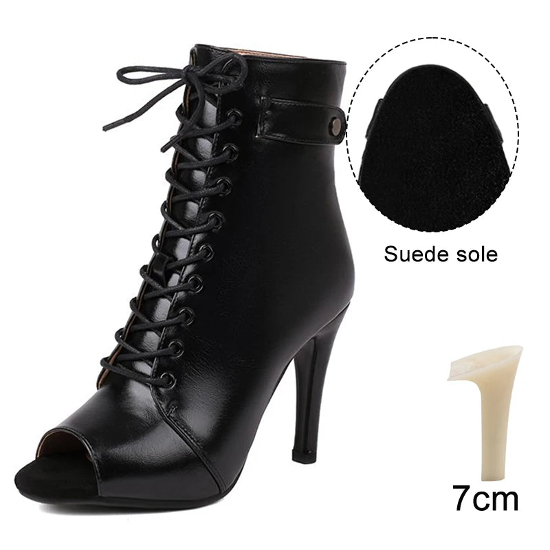 Women Salsa Dance Heels Ballroom Shoes