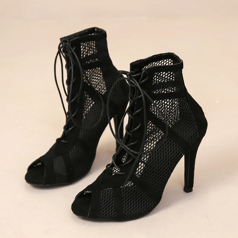 New Sexy High Heels Hollow Mesh Sandals