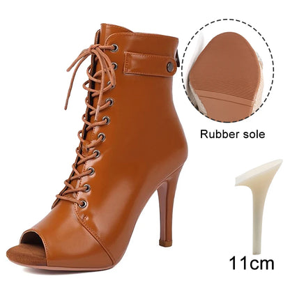 Women Salsa Dance Heels Ballroom Shoes