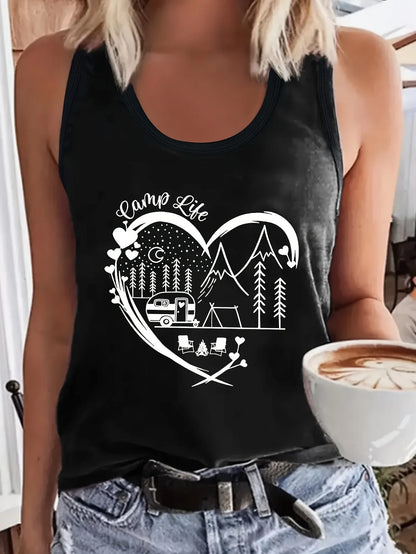 Women's personalized dream catcher mesh printed vest top T-shirt