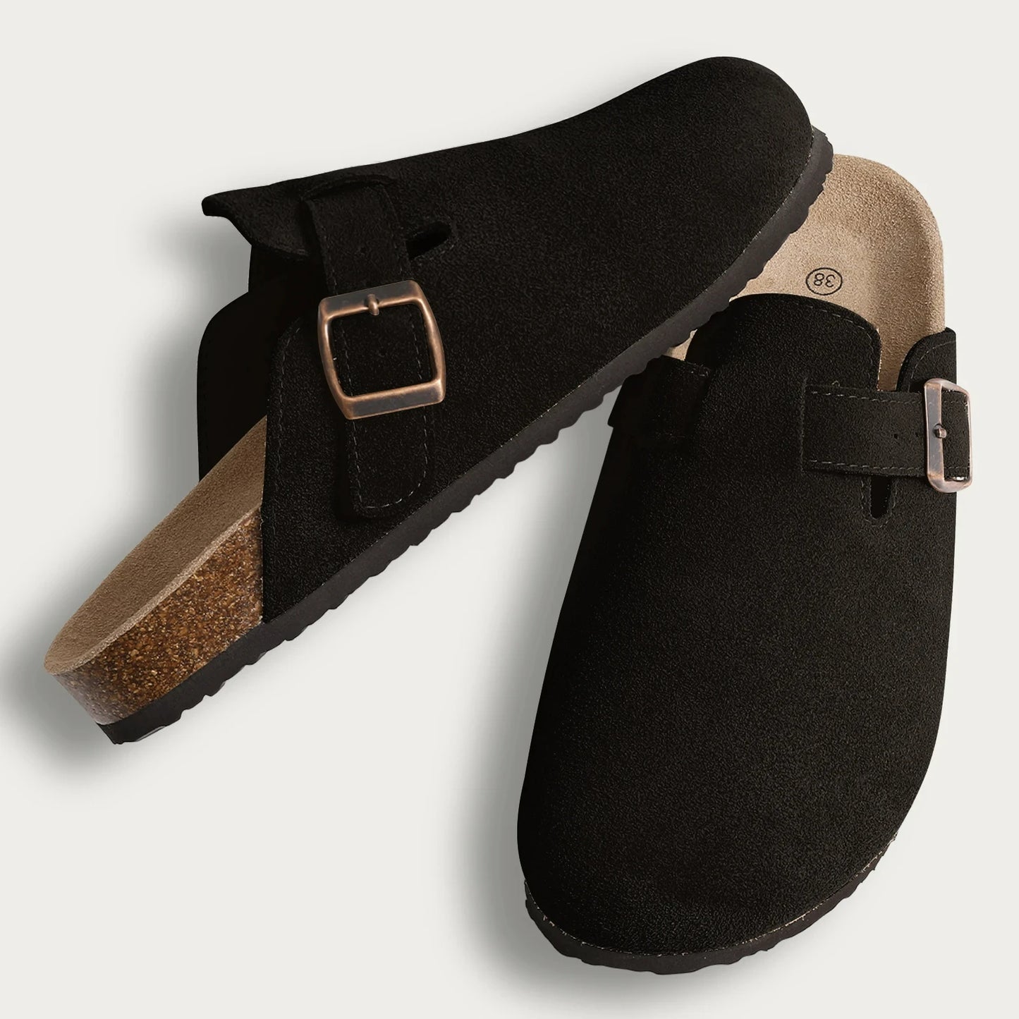 New Crestar Cork Suede Mules Slippers