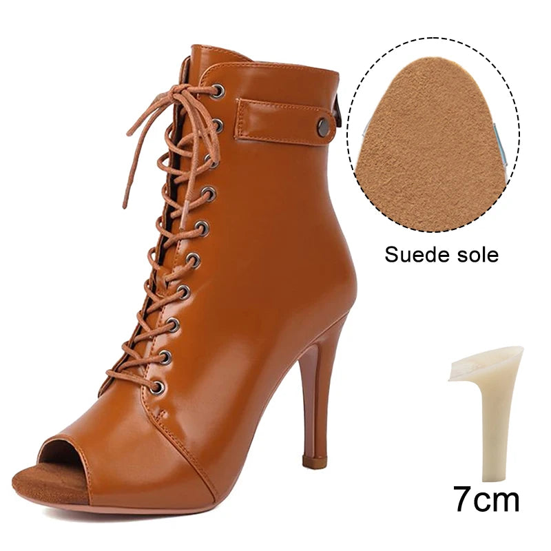 Women Salsa Dance Heels Ballroom Shoes