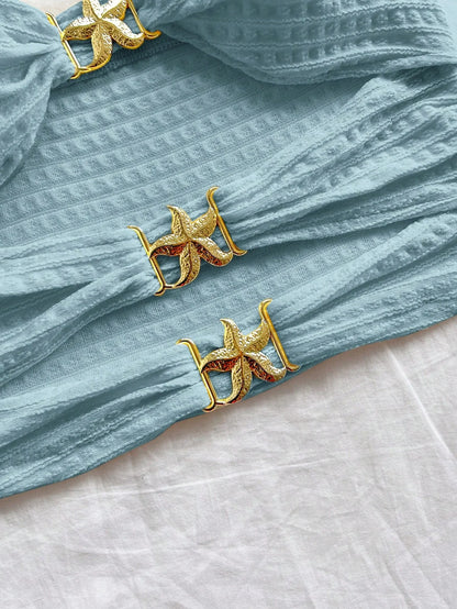 New  Style Hollowed-Out Five-Pointed Star Inlaid Versatile Halter Top