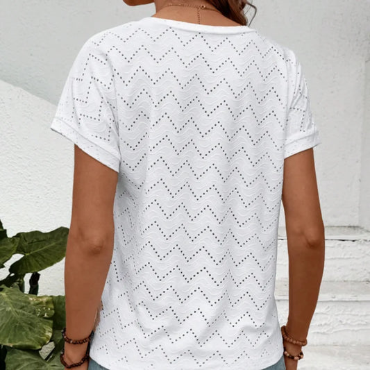 Women's V Neck Tee  Casual Short Sleeve T-shirt