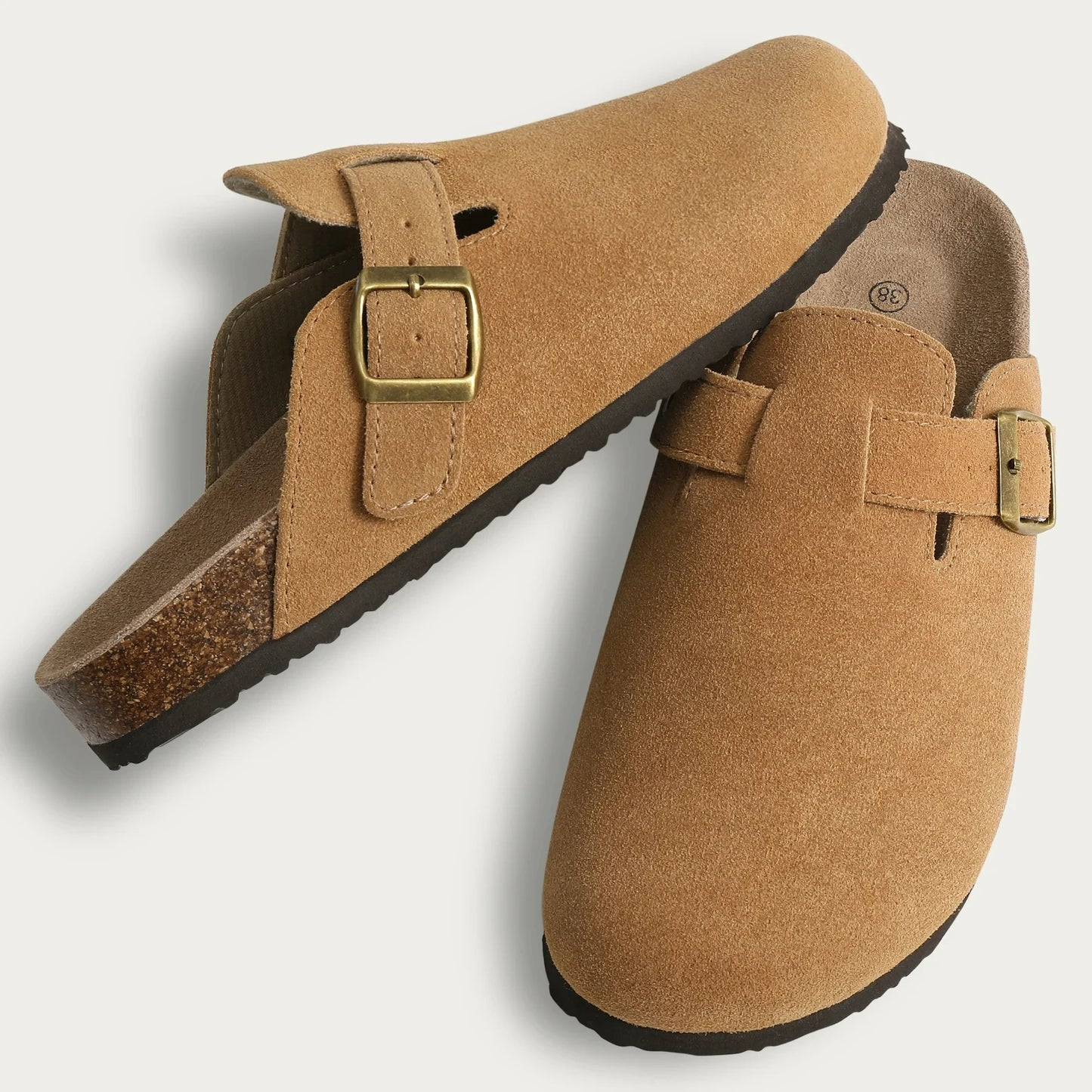 New Crestar Cork Suede Mules Slippers