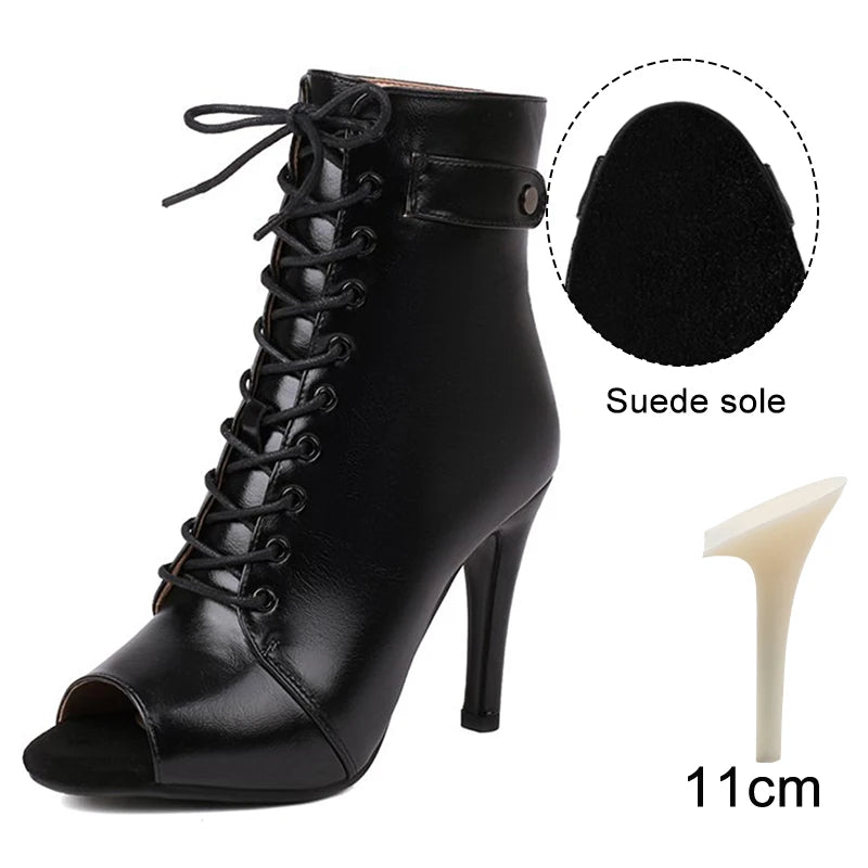 Women Salsa Dance Heels Ballroom Shoes