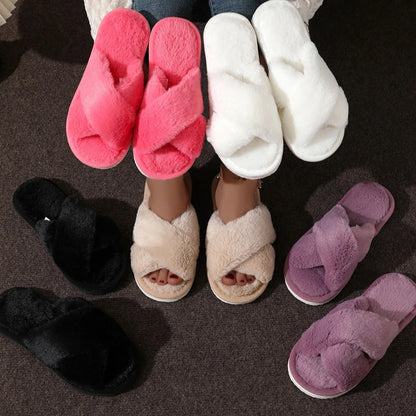 New Fashion Women Fluffy Slippers