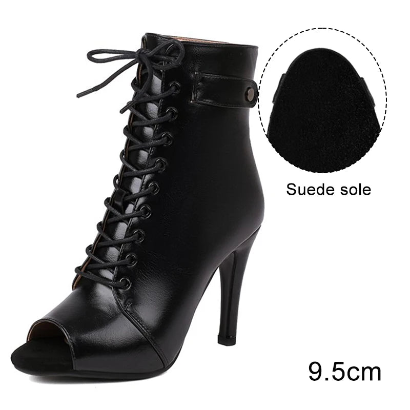Women Salsa Dance Heels Ballroom Shoes