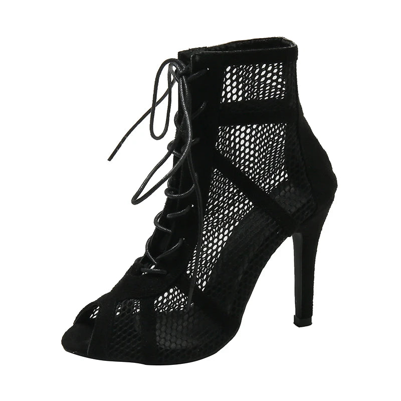 New Sexy High Heels Hollow Mesh Sandals