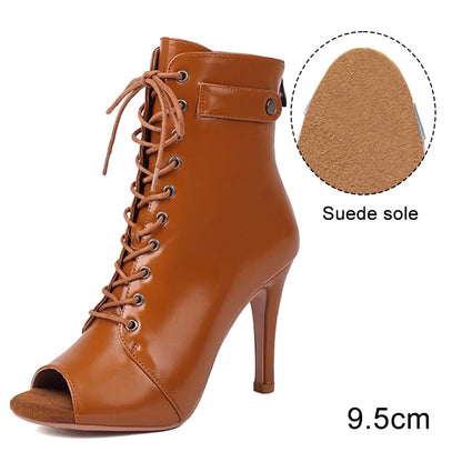 Women Salsa Dance Heels Ballroom Shoes