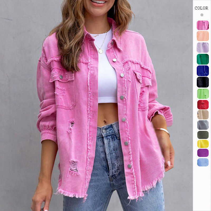 Veste-chemise déchirée femme | Style tendance

