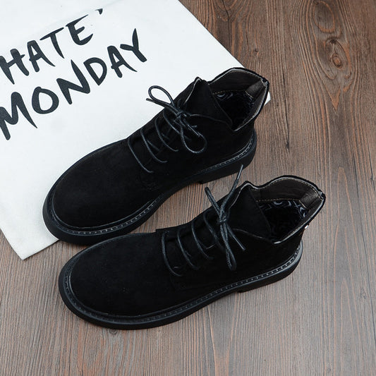 Bottes Rétro Suède Hautes – Confort & Caractère